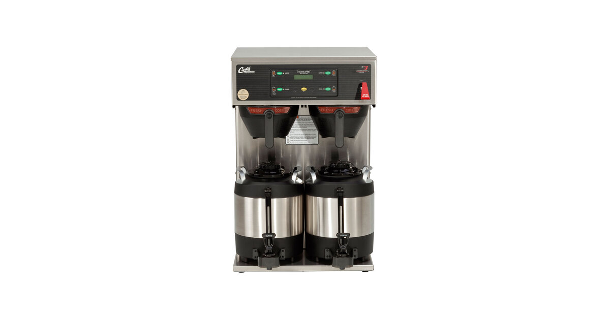 Curtis TP1T19A1000 ThermoPro Twin 2 Gallon Coffee Brewer - 220V, 3