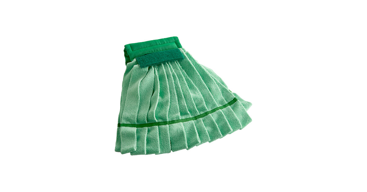 Lavex 9 oz. Green Microfiber Strip Mop with 5