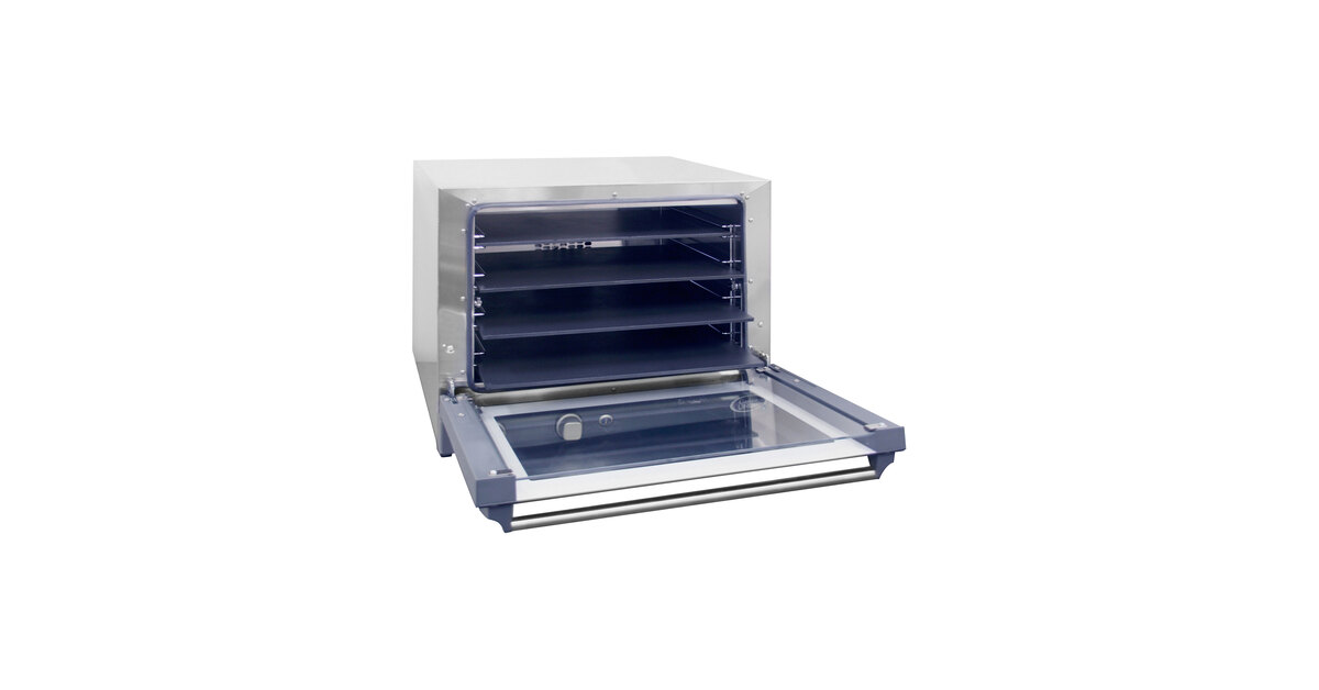 Cadco Anna OV-023P 4-Shelf Half Size Medium-Duty Manual Countertop