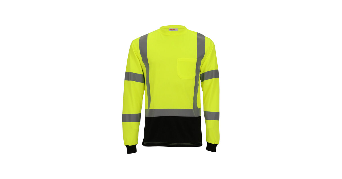 Tingley Job Sight Type R Class 3 Hi-Vis Lime Long Sleeve
