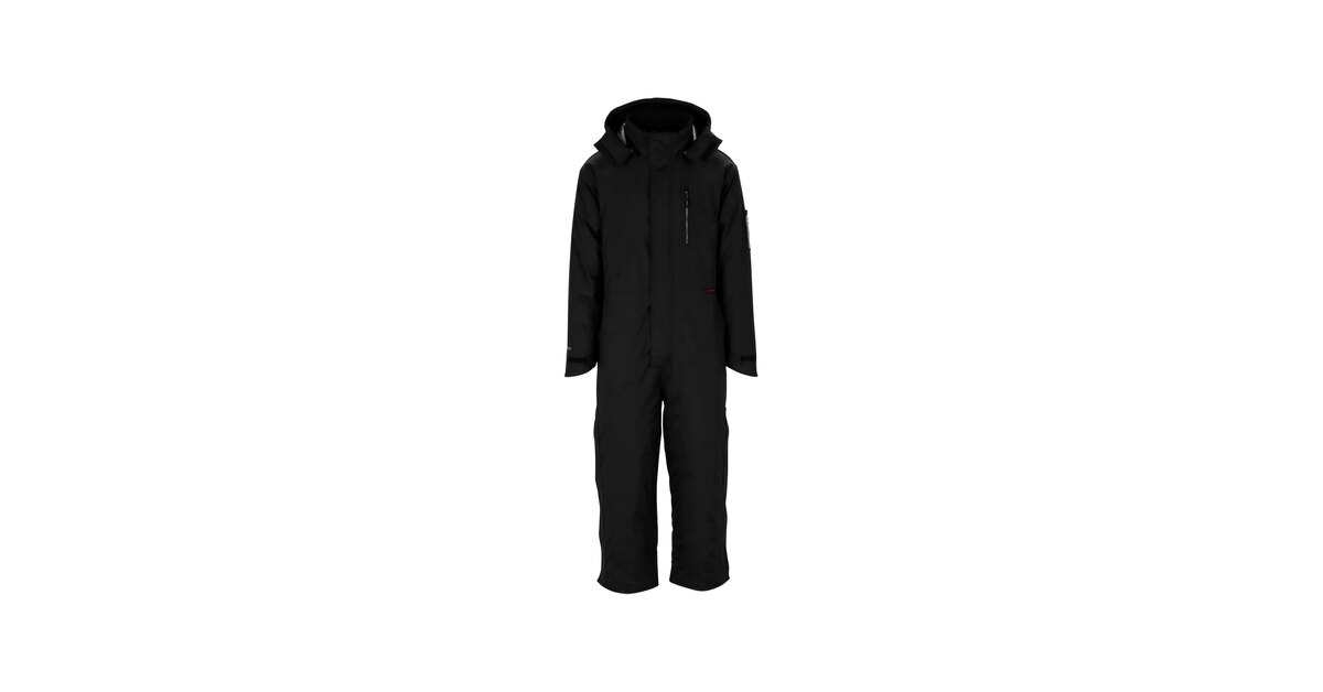 Tingley Cold Gear Insulated Black Coveralls with Detachable Hood