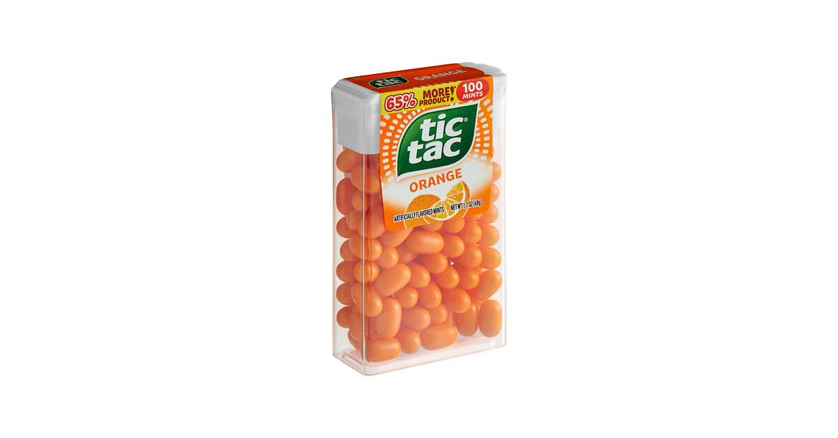 Tic Tac Orange Mints 100-Count Pack - 288/Case