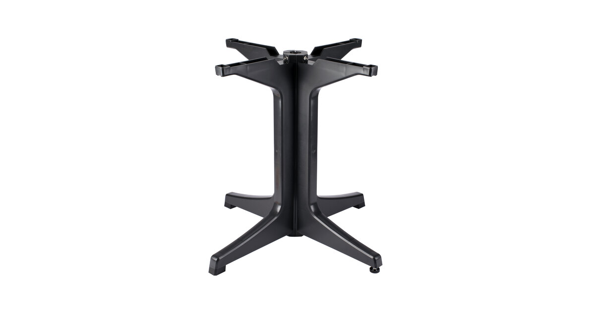 Grosfillex US624202 Charcoal Resin Pedestal Outdoor Table Base