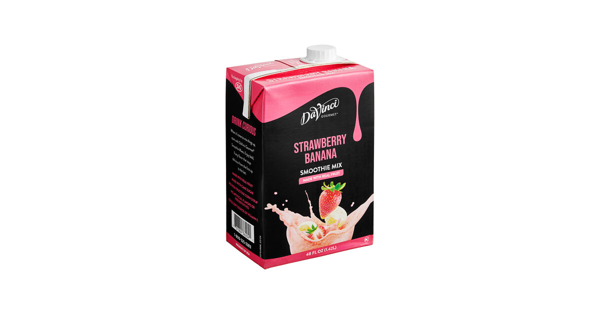 DaVinci Gourmet 48 Strawberry Banana Real Fruit Smoothie Mix