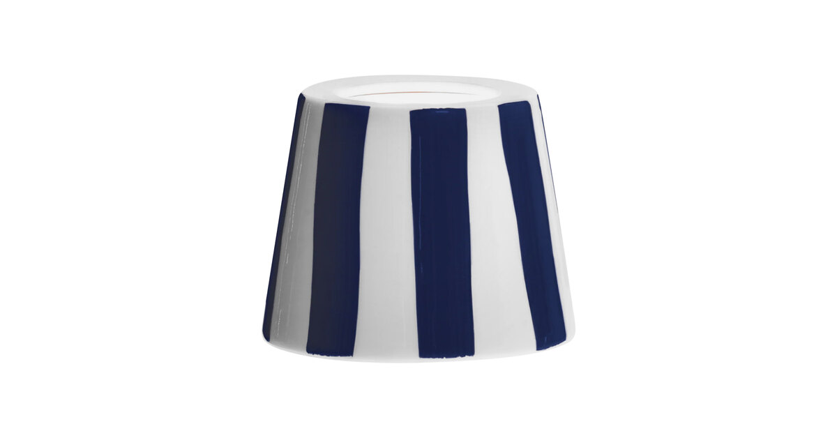 Zafferano America Poldina Lido White / Blue Stripe Lampshade for