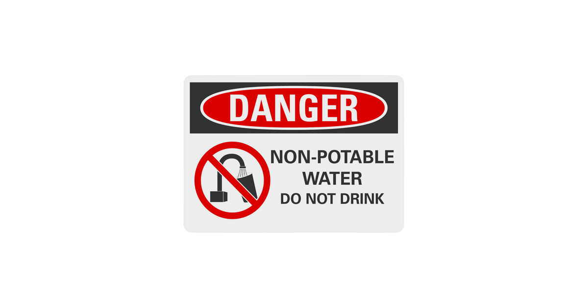 Caution Sign Non Potable Water Do Not Drink