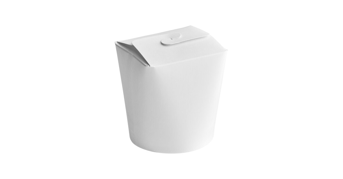 White Microwavable Paper Take-Out Container - 16 oz.