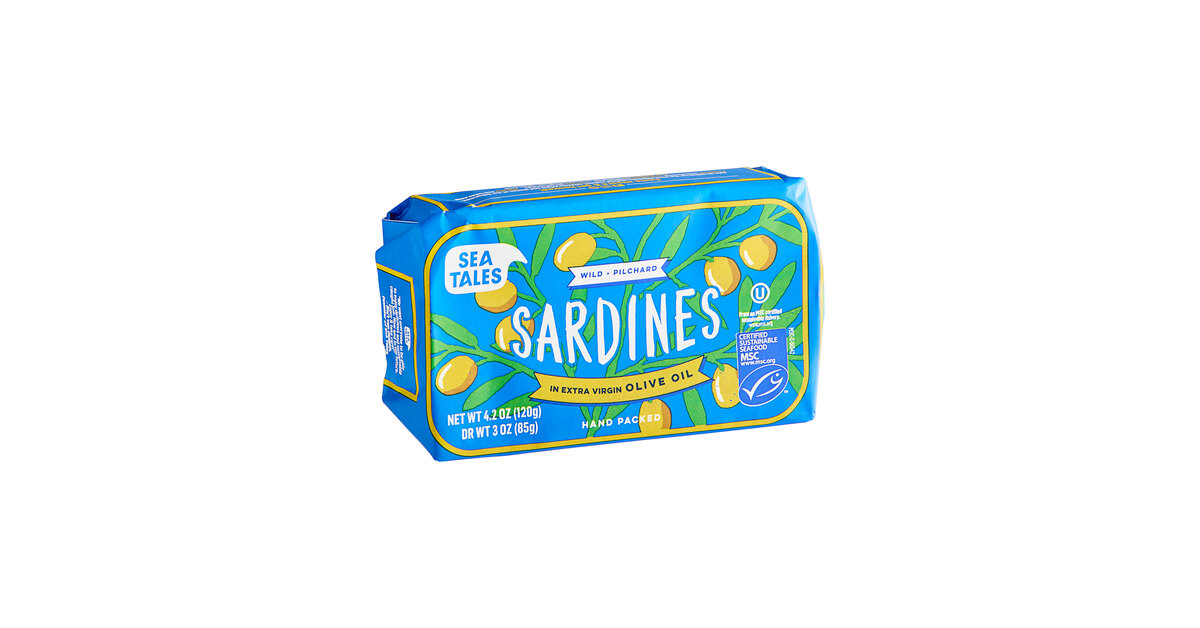 Sea Tales Sardines in Extra Virgin Olive Oil Can 12/Case