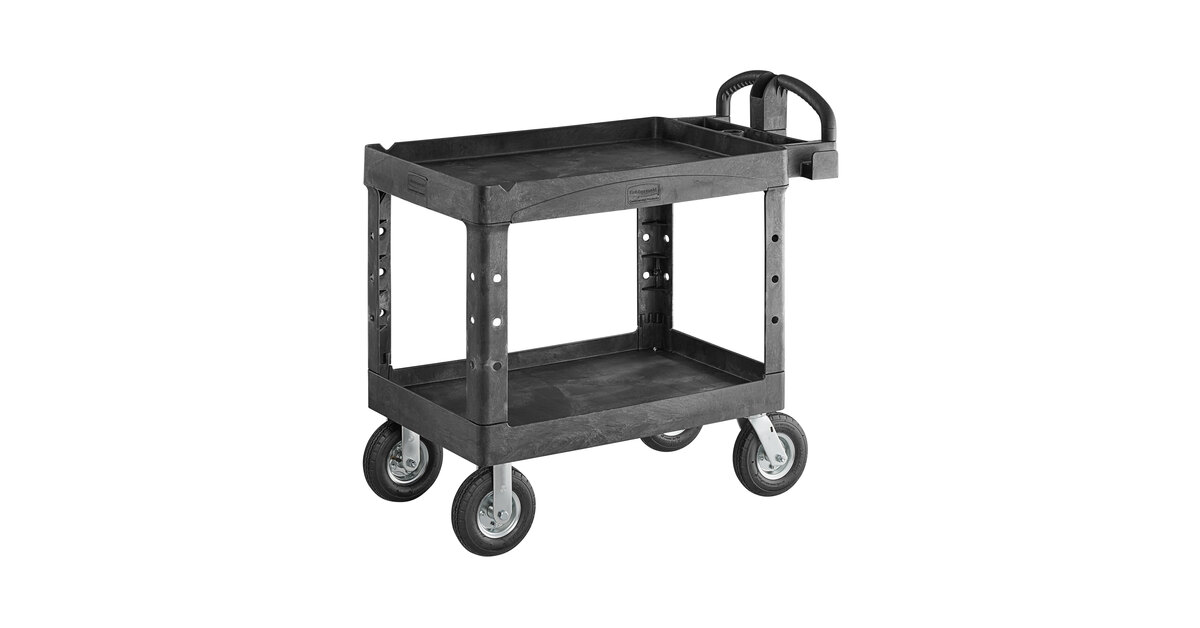 Rubbermaid Heavy Duty Utility Cart - 2 Shelves 8 Pneumatic Castors