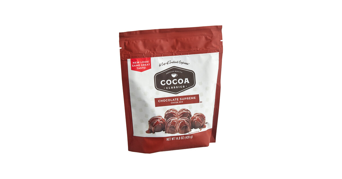 Cocoa Classics Chocolate Supreme Cocoa Mix 14.8 oz. - 6/Case