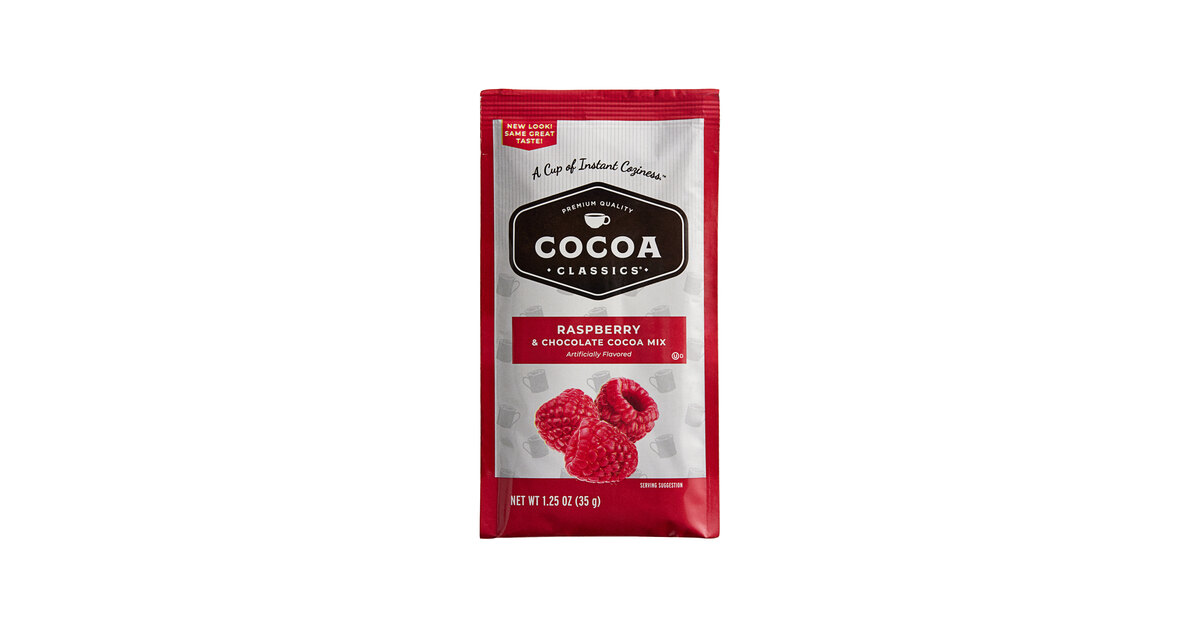 Cocoa Classics Raspberry and Chocolate Cocoa Mix Packet - 72/Case