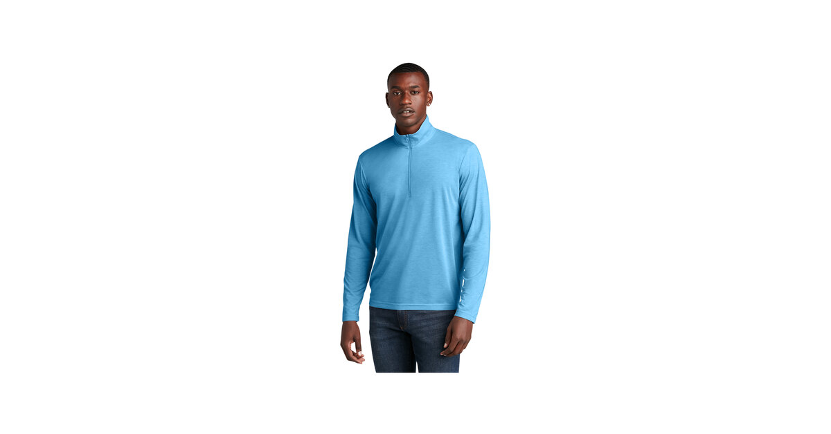 Sport-Tek ST407 Unisex Customizable Pond Blue Heather PosiCharge