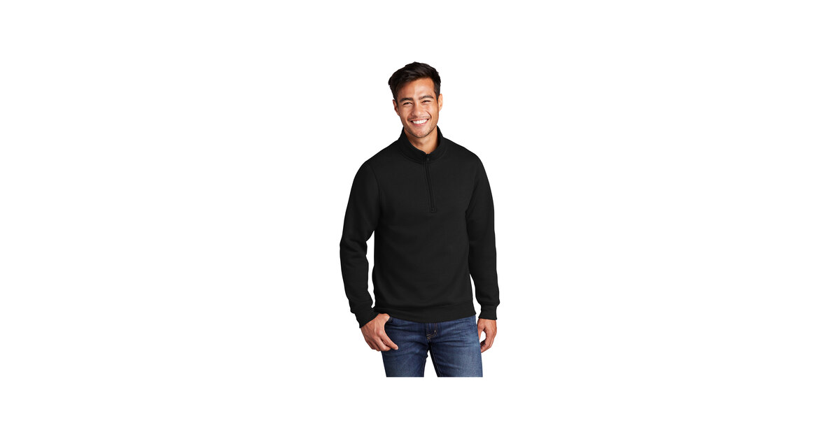 Port & Company PC78Q Unisex Customizable Jet Black Core Fleece