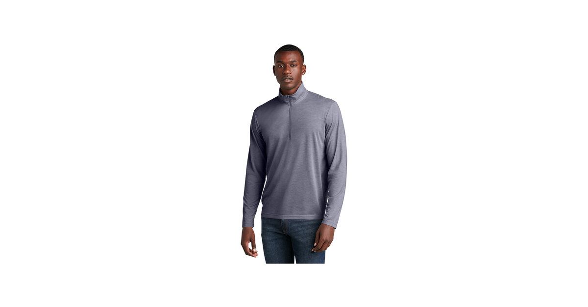 Sport-Tek ST407 Unisex Customizable True Navy Heather PosiCharge