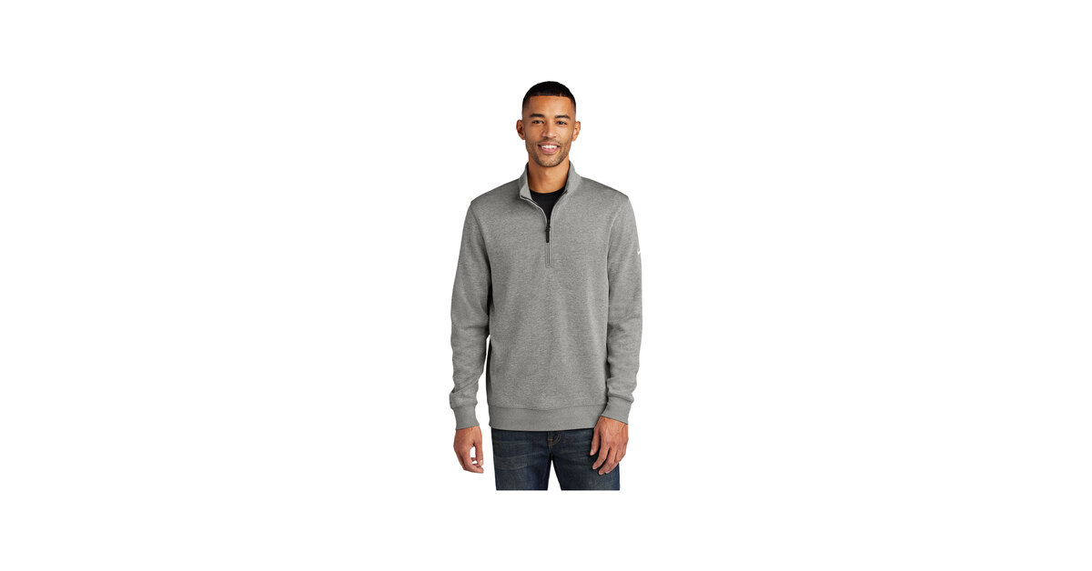 Nike NKFD9892 Dri-FIT Corporate Unisex Customizable Gray Half-Zip