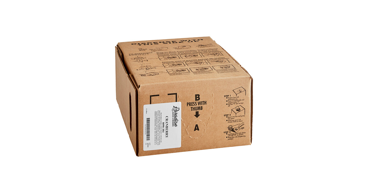 Paradise Cranberry Juice Mix 3 Gallon Bag in Box