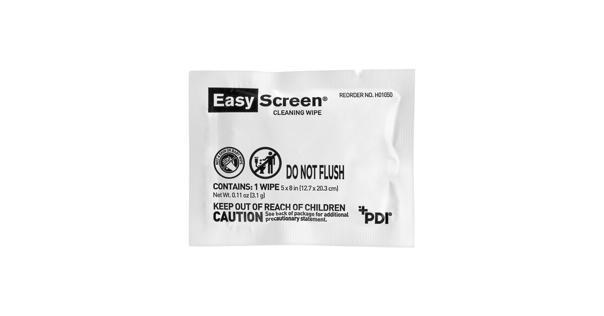 PDI Easy Screen Cleaning Wipes 6″ x 9″ CASE of 12 Canisters