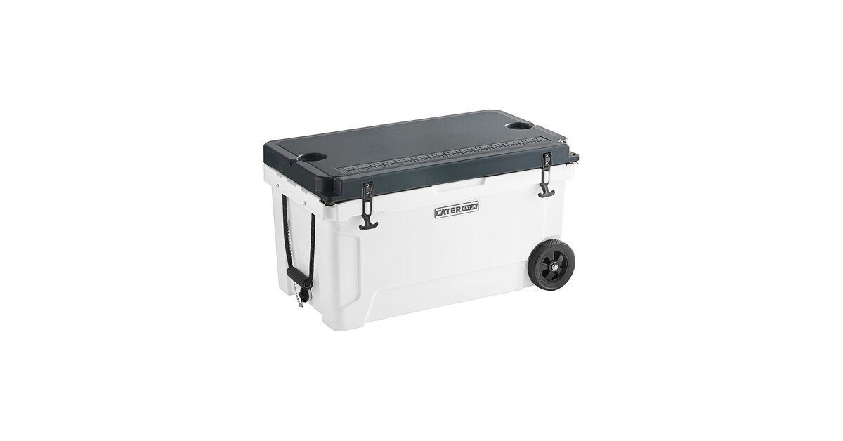 CaterGator CG65PAW Panda 65 Qt. Mobile Rotomolded Outdoor Cooler