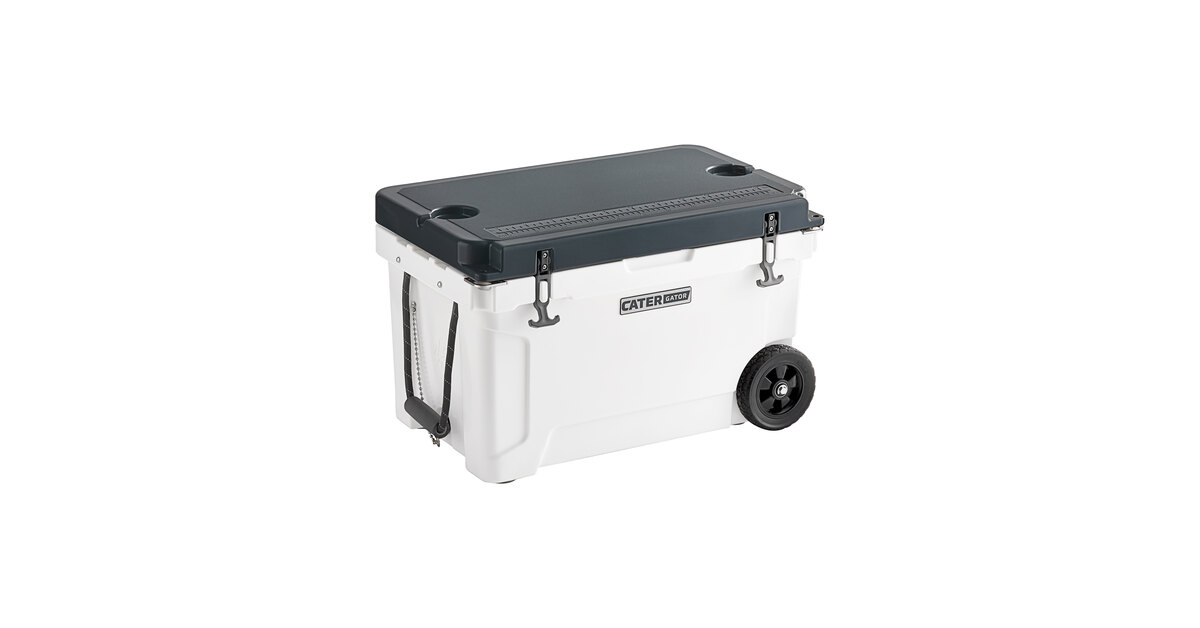 CaterGator CG45PAW Panda 45 Qt. Mobile Rotomolded Outdoor Cooler