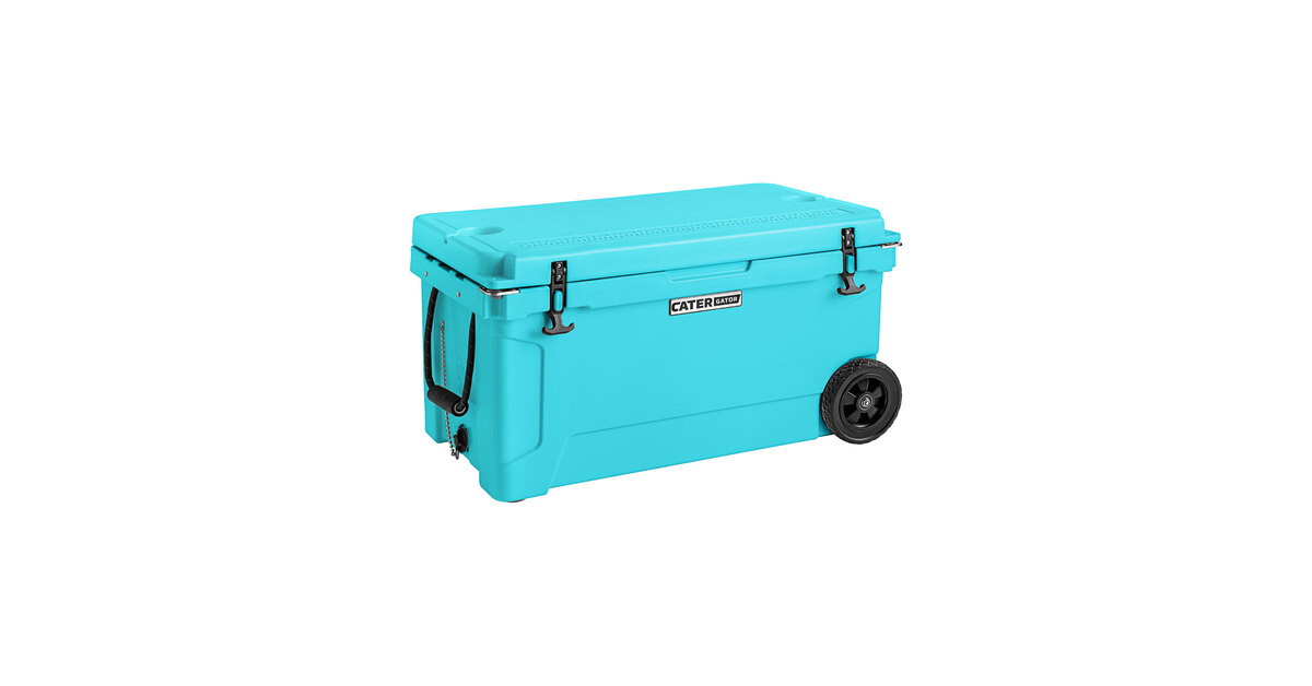 CaterGator CG65BLW Sky Blue 65 Qt. Mobile Rotomolded Outdoor