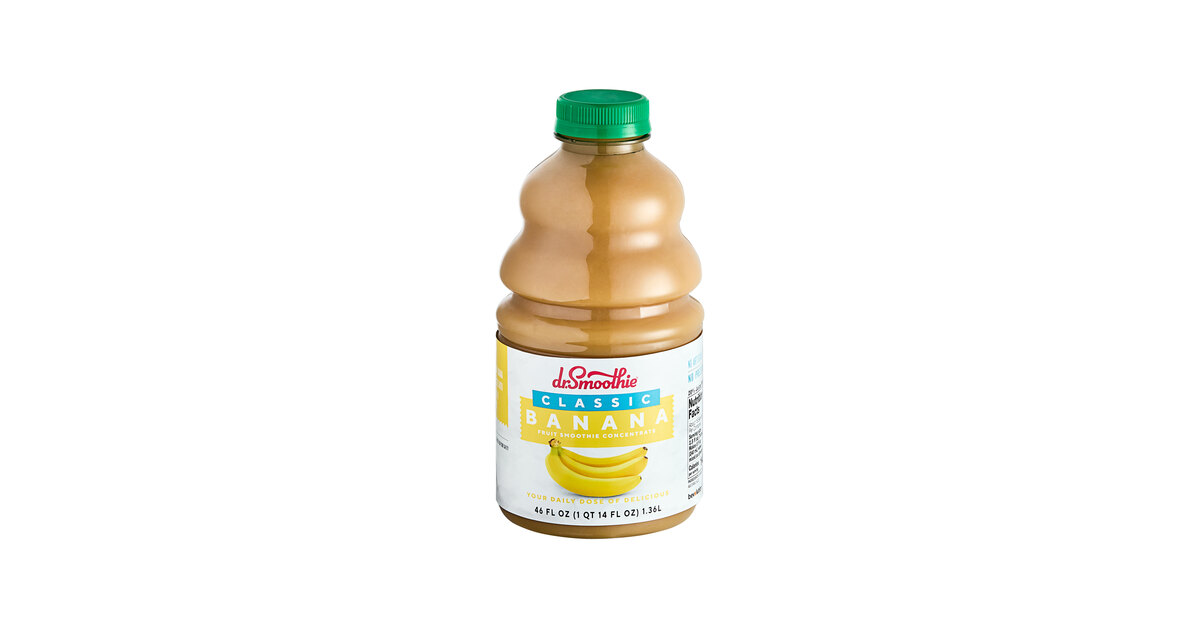 Dr. Smoothie Classic Banana Fruit Smoothie Mix 46 fl. oz. - 6/Case