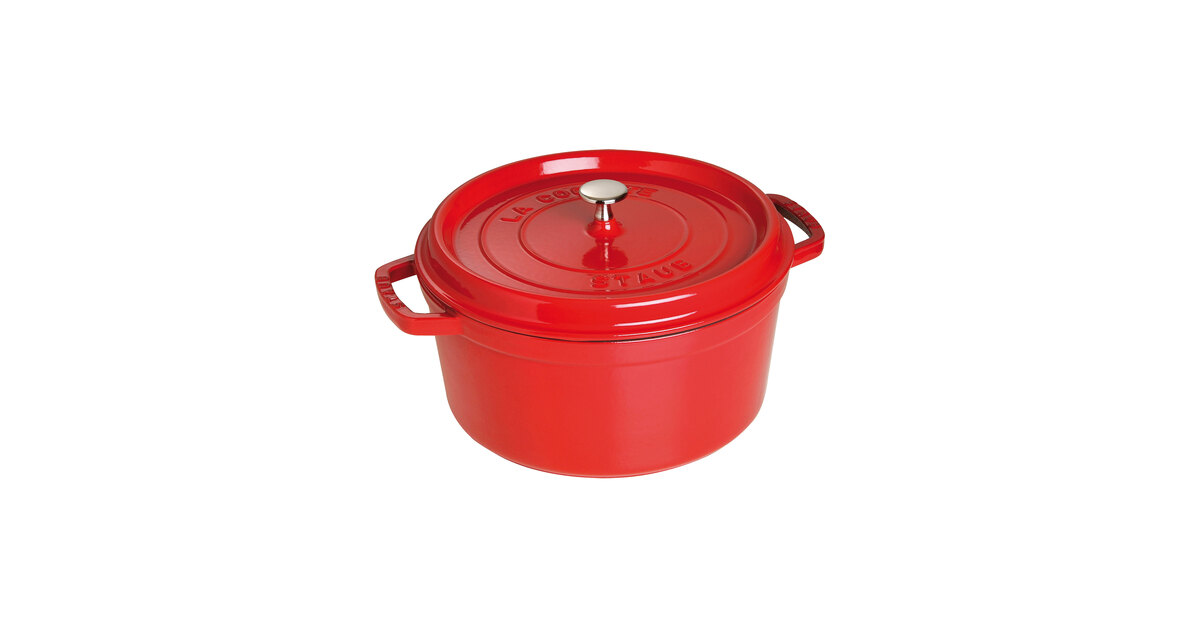 Staub 7 Qt. Cherry Enameled Cast Iron Dutch Oven 1004224