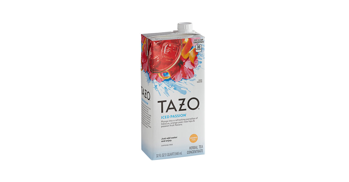 Tazo 32 fl. oz. Sweetened Passion Iced Herbal Tea 1:1 Concentrate