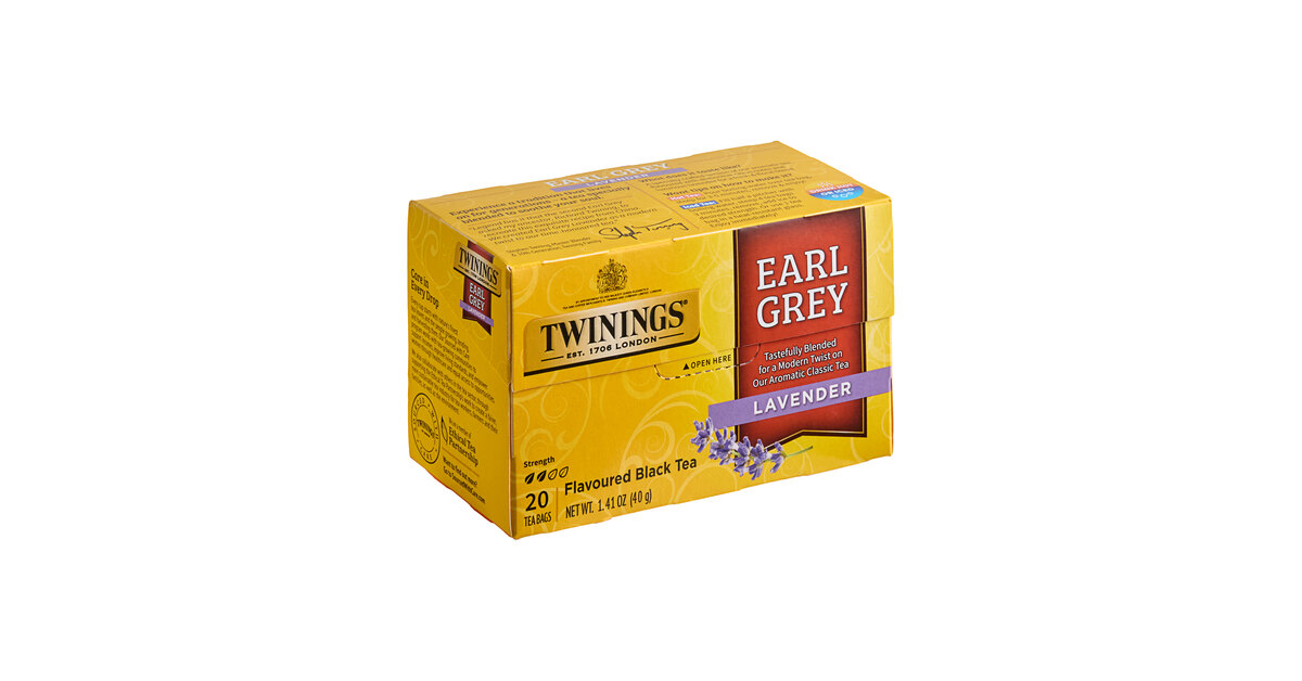 TWININGS Earl Grey 120ティーパック　4箱　アールグレイ Twinings Earl Grey with Lavender Tea Bags - 120/Case