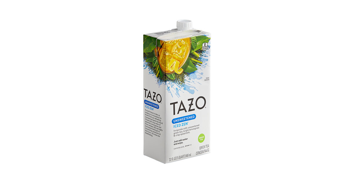 Tazo 32 fl. oz. Unsweetened Iced Zen Green Tea 1:1 Concentrate - 6