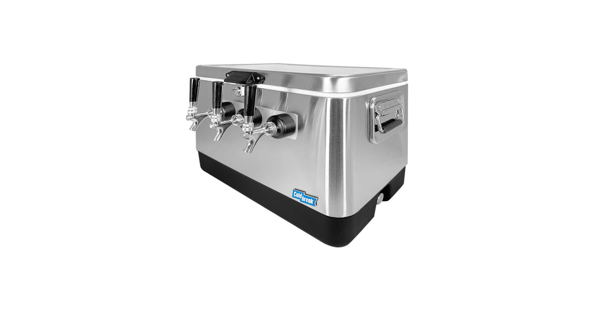 Coldbreak JOCK-3TR-SS54 Stainless Steel 3 Faucet 54 Qt. Insulated