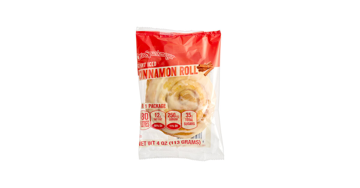 Otis Spunkmeyer Individually Wrapped Giant Iced Cinnamon Roll 4 oz