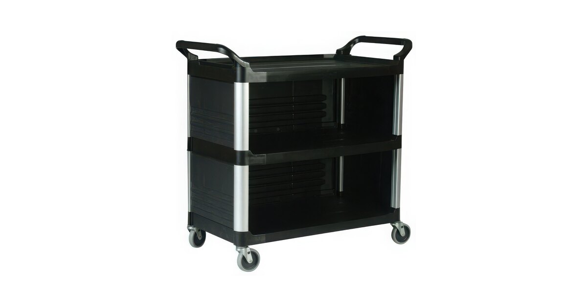 Rubbermaid® FG409300BLA Xtra Black 300 lb. Utility Cart with