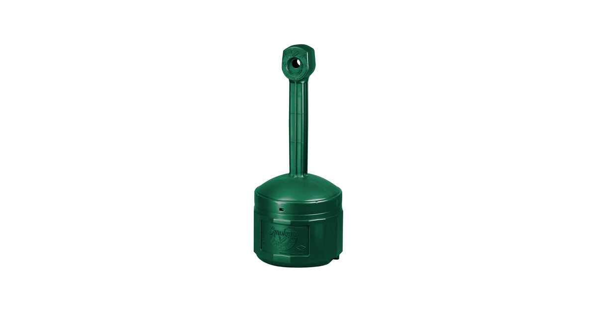 Justrite 26800G 4 Gallon Forest Green Smoker's Ceasefire Plastic
