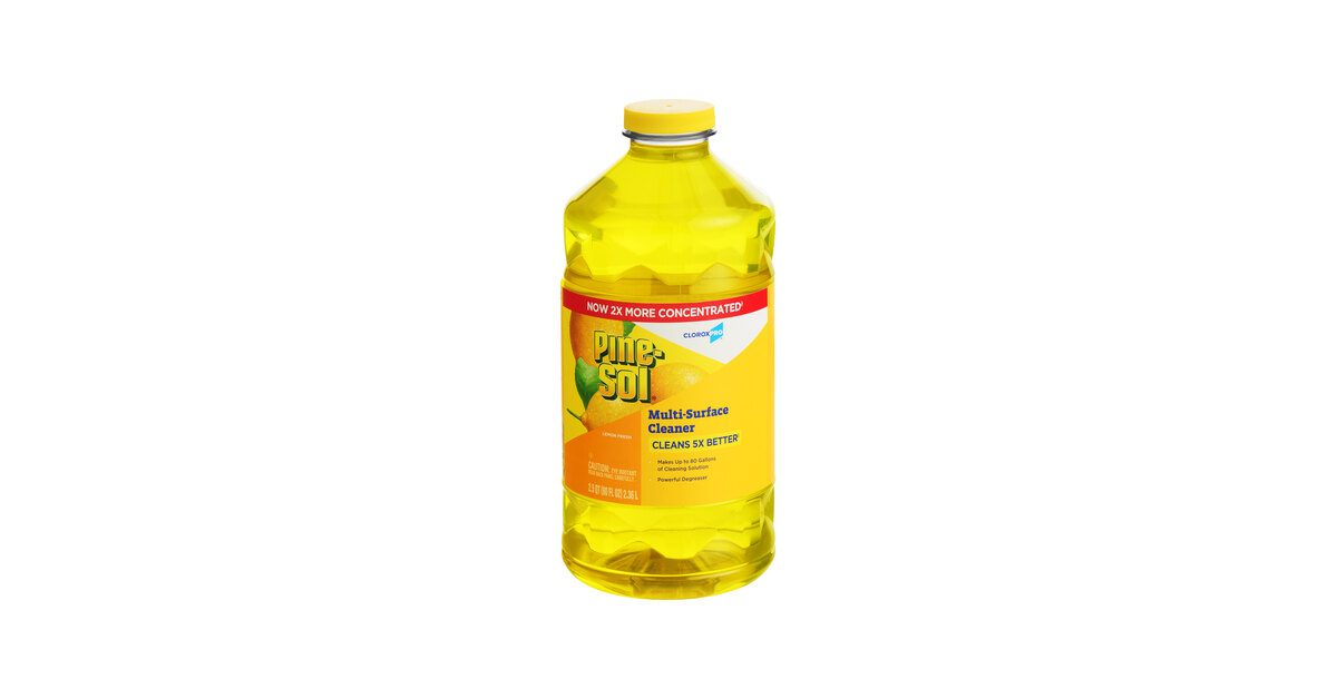 CloroxPro Pine-Sol CLO60607CT 80 oz. Lemon Fresh Scent Multi