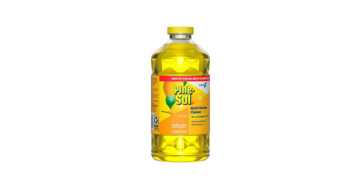 CloroxPro Pine-Sol CLO60607EA 80 oz. Lemon Fresh Scent Multi