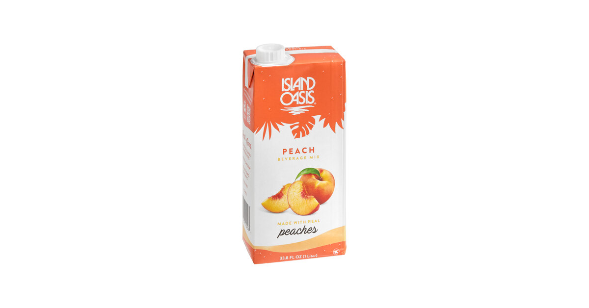 Island Oasis Peach Beverage Mix 1 Liter - 12/Case