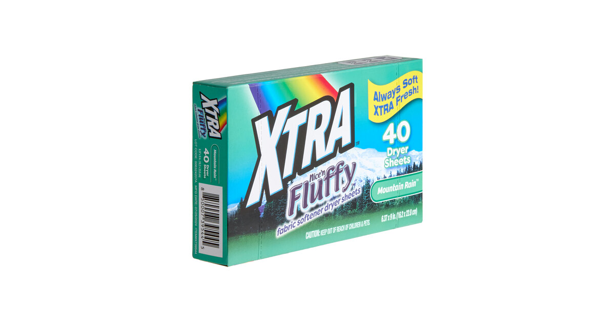 XTRA Nice'N Fluffy 40-Count Mountain Rain Fabric Softener Dryer