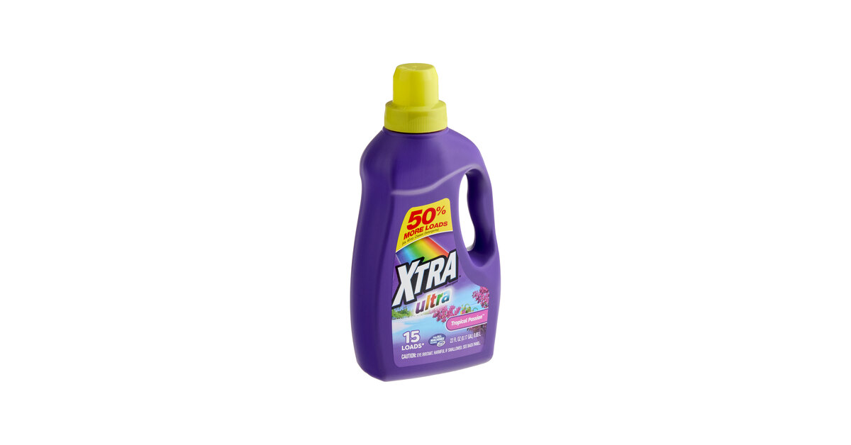 XTRA Ultra 22 oz. Tropical Passion Liquid Laundry Detergent - 12/Case