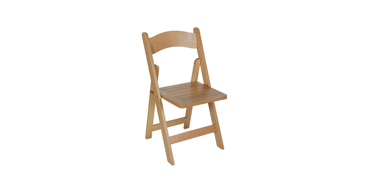 Flash Furniture Holden Oak Finish Wood Folding Chair with Slatted Seat