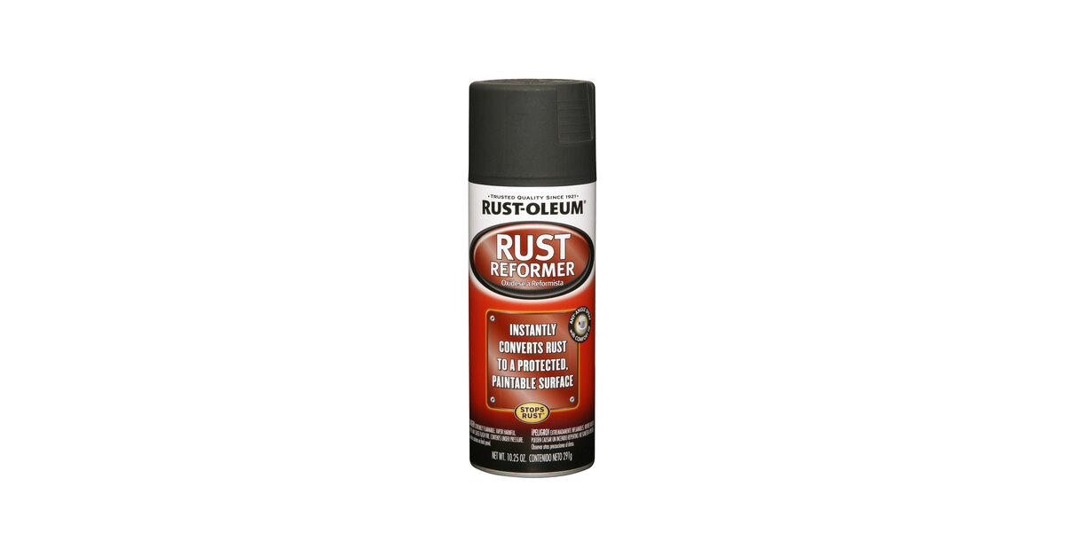Rust-Oleum 10.25 oz. Flat Black Automotive Rust Reformer Spray