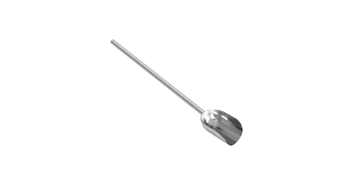 Sani-Lav 16 oz. Heavy-Duty Stainless Steel Scoop with Long Handle