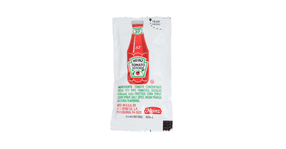 Heinz Ketchup 9 Gram Portion Packets 1000 Case