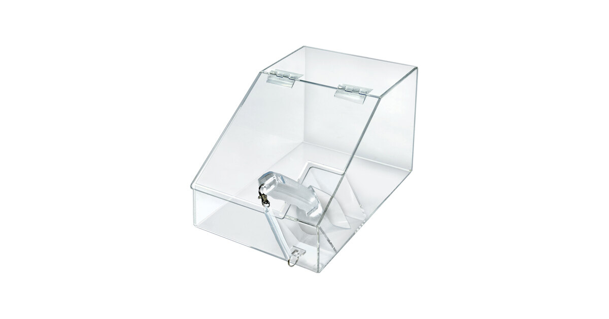 Azar Displays 1.5 Gallon Clear Acrylic Bulk Bin with Scoop 400418