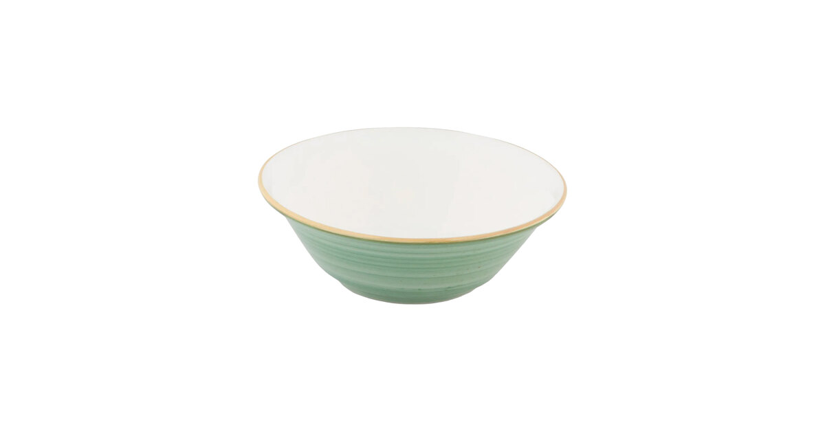Bon Chef Tavola Artis 12 oz. Round Mint Green Porcelain Bowl - 36/Case