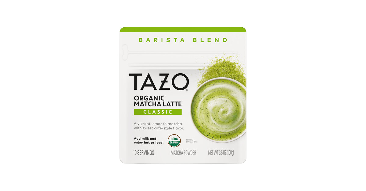 Tazo Organic Matcha Latte Powder 100 Gram - 9/Case