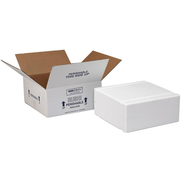 Polar Tech Thermo Chill Small Insulated Shipping Box with Foam Container 10" x 10" x 11" 27/Pallet