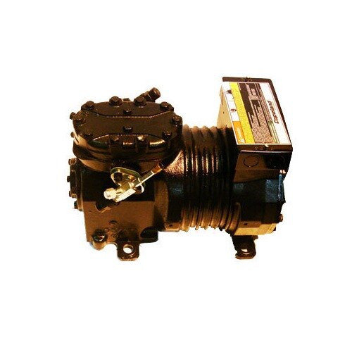 True 842085 1 1/2 hp Compressor with Overload, Relay, Start Capacitor, Run Capacitor, and Service Valve - 208V, R-404A