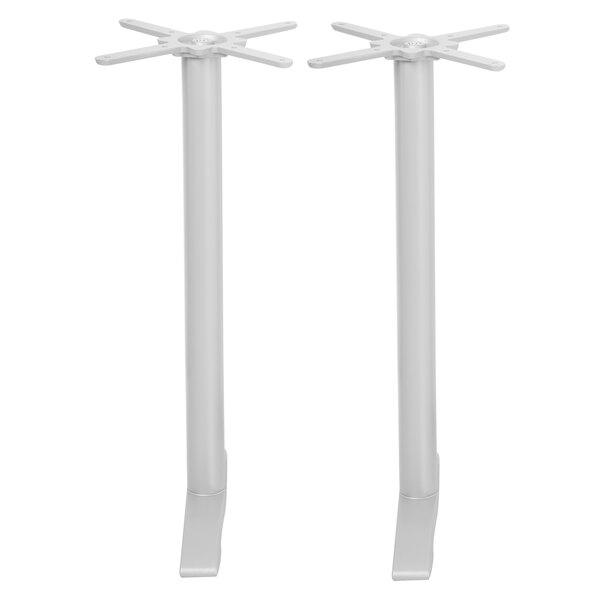 BFM Seating Margate Outdoor / Indoor Bar Height Silver End Table Base Set