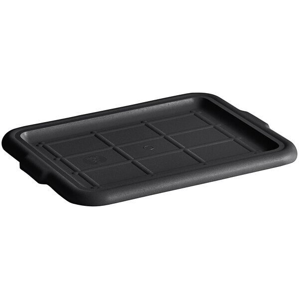 Tablecraft 1531B 21" x 16" Black Polypropylene Plastic Bus Tub Cover
