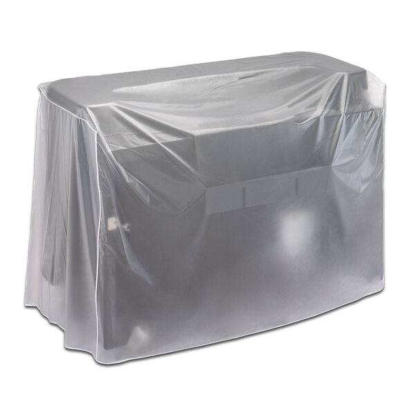 A plastic covered box for a Cambro portable bar on a white background.
